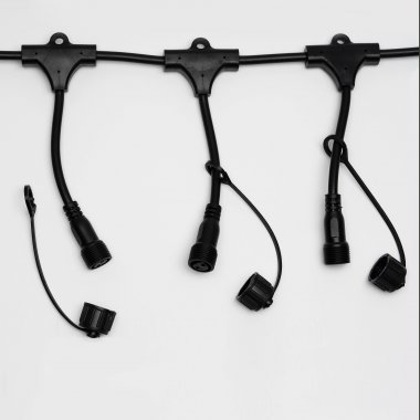 Фотография товара 'Aledus MC-2.3M-20-B Шина 2.3 м, 20 Т-коннекторов, черный провод, 2Pin'