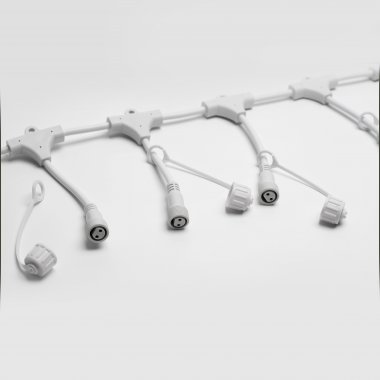 Фотография товара 'Aledus MC-2.3M-20-W Шина 2.3 м, 20 Т-коннекторов, белый провод, 2Pin'