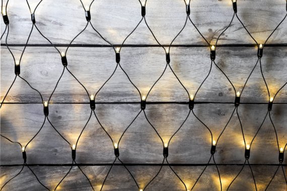 Фотография товара 'Aledus N-BP-2x2M-WW Светодиодная сеть 2х2 м, черный провод'